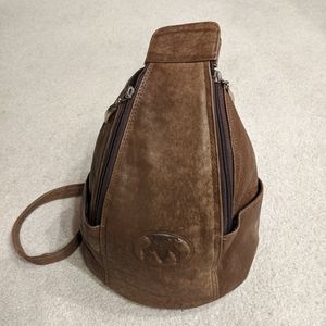 Small leather backpack